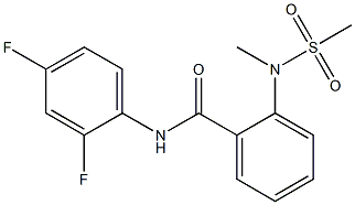 N-(2,4-difluorophenyl)-2-[methyl(methylsulfonyl)amino]benzamide Struktur