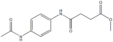 methyl 4-[4-(acetylamino)anilino]-4-oxobutanoate Struktur