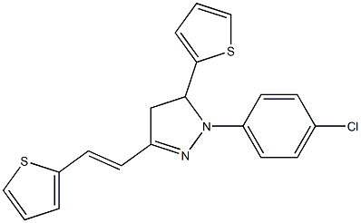 1-(4-chlorophenyl)-5-(2-thienyl)-3-[2-(2-thienyl)vinyl]-4,5-dihydro-1H-pyrazole Struktur