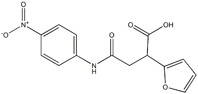 4-{4-nitroanilino}-4-oxo-3-tetrahydro-2-furanylbutanoic acid Struktur