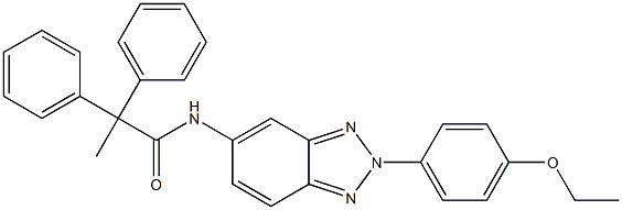 N-[2-(4-ethoxyphenyl)-2H-1,2,3-benzotriazol-5-yl]-2,2-diphenylpropanamide Struktur