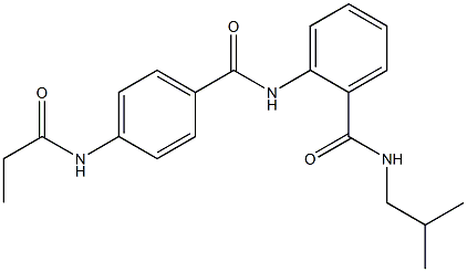 N-isobutyl-2-{[4-(propionylamino)benzoyl]amino}benzamide Struktur