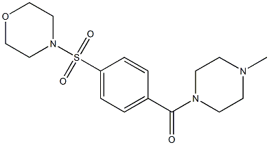 4-({4-[(4-methylpiperazin-1-yl)carbonyl]phenyl}sulfonyl)morpholine Struktur