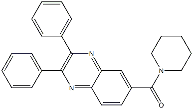 2,3-diphenyl-6-(1-piperidinylcarbonyl)quinoxaline Struktur