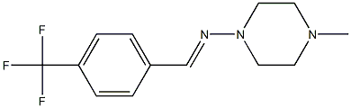 N-(4-methyl-1-piperazinyl)-N-[4-(trifluoromethyl)benzylidene]amine Struktur