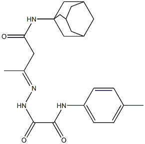 N-(1-adamantyl)-3-{[oxo(4-toluidino)acetyl]hydrazono}butanamide Struktur