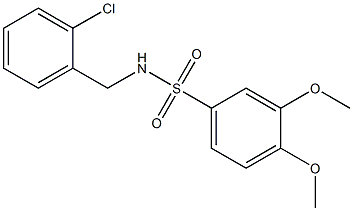 N-(2-chlorobenzyl)-3,4-dimethoxybenzenesulfonamide Struktur