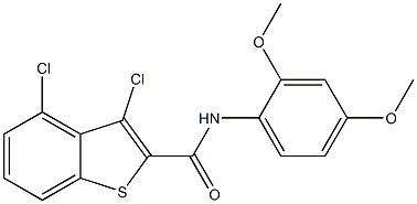 3,4-dichloro-N-(2,4-dimethoxyphenyl)-1-benzothiophene-2-carboxamide Struktur