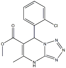 methyl 7-(2-chlorophenyl)-5-methyl-4,7-dihydrotetraazolo[1,5-a]pyrimidine-6-carboxylate Struktur