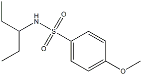 N-(1-ethylpropyl)-4-methoxybenzenesulfonamide Struktur