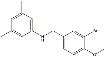 N-{[3-bromo-4-(methyloxy)phenyl]methyl}-3,5-dimethylaniline Struktur