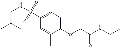 N-ethyl-2-{4-[(isobutylamino)sulfonyl]-2-methylphenoxy}acetamide Struktur