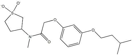 N-(1,1-dioxidotetrahydro-3-thienyl)-2-[3-(isopentyloxy)phenoxy]-N-methylacetamide Struktur