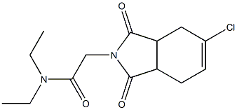 2-(5-chloro-1,3-dioxo-1,3,3a,4,7,7a-hexahydro-2H-isoindol-2-yl)-N,N-diethylacetamide Struktur