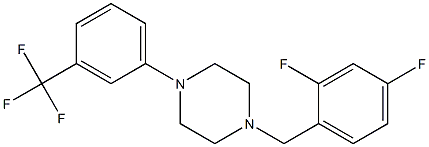 1-(2,4-difluorobenzyl)-4-[3-(trifluoromethyl)phenyl]piperazine Struktur