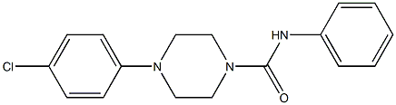 4-(4-chlorophenyl)-N-phenyl-1-piperazinecarboxamide Struktur