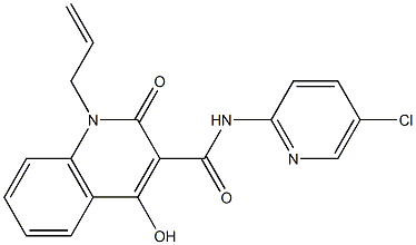 1-allyl-N-(5-chloro-2-pyridinyl)-4-hydroxy-2-oxo-1,2-dihydro-3-quinolinecarboxamide Struktur