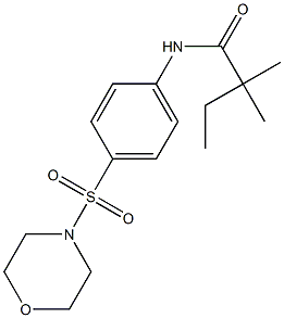 2,2-dimethyl-N-[4-(4-morpholinylsulfonyl)phenyl]butanamide Struktur