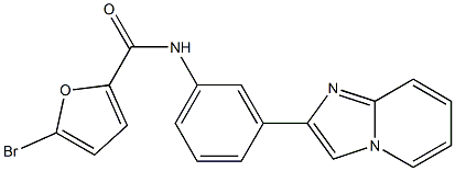 5-bromo-N-(3-imidazo[1,2-a]pyridin-2-ylphenyl)-2-furamide Struktur