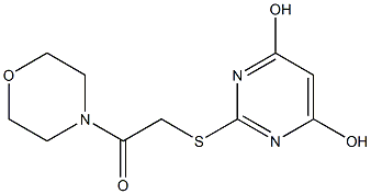 2-{[2-(4-morpholinyl)-2-oxoethyl]sulfanyl}-4,6-pyrimidinediol Struktur