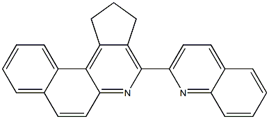 4-(2-quinolinyl)-2,3-dihydro-1H-benzo[f]cyclopenta[c]quinoline Struktur