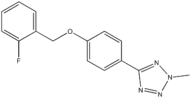 2-fluorobenzyl 4-(2-methyl-2H-tetraazol-5-yl)phenyl ether Struktur