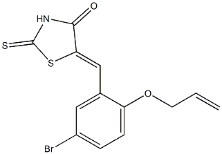 5-[2-(allyloxy)-5-bromobenzylidene]-2-thioxo-1,3-thiazolidin-4-one Struktur