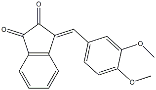 3-(3,4-dimethoxybenzylidene)-1H-indene-1,2(3H)-dione Struktur