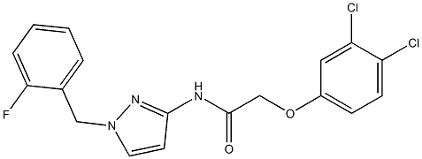 2-(3,4-dichlorophenoxy)-N-[1-(2-fluorobenzyl)-1H-pyrazol-3-yl]acetamide Struktur