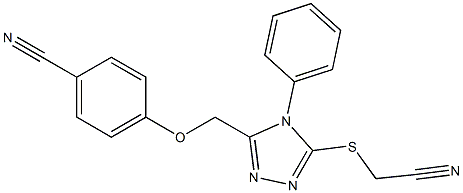 4-[({5-[(cyanomethyl)sulfanyl]-4-phenyl-4H-1,2,4-triazol-3-yl}methyl)oxy]benzonitrile Struktur