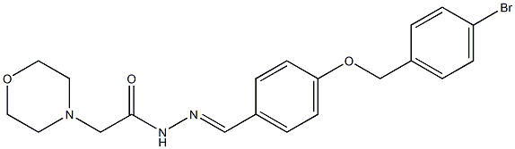 N'-{4-[(4-bromobenzyl)oxy]benzylidene}-2-(4-morpholinyl)acetohydrazide Struktur