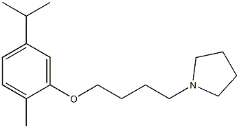 5-isopropyl-2-methylphenyl 4-(1-pyrrolidinyl)butyl ether Struktur