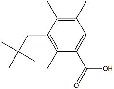 2,4,5-trimethyl-3-neopentylbenzoic acid Struktur