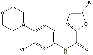 5-bromo-N-[3-chloro-4-(4-morpholinyl)phenyl]-2-furamide Struktur