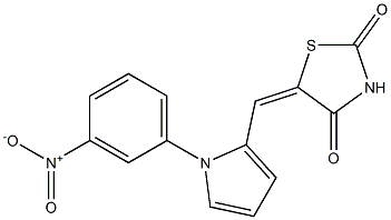 5-[(1-{3-nitrophenyl}-1H-pyrrol-2-yl)methylene]-1,3-thiazolidine-2,4-dione Struktur