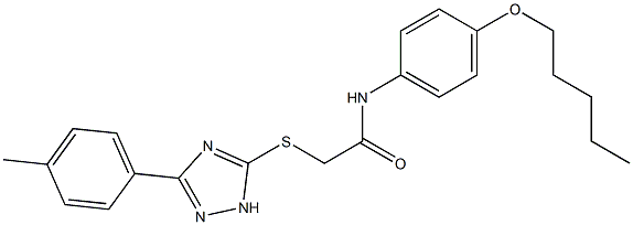 2-{[3-(4-methylphenyl)-1H-1,2,4-triazol-5-yl]sulfanyl}-N-[4-(pentyloxy)phenyl]acetamide Struktur