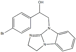 1-(4-bromophenyl)-2-(2,3-dihydro-9H-imidazo[1,2-a]benzimidazol-9-yl)ethanol Struktur