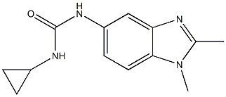 N-cyclopropyl-N'-(1,2-dimethyl-1H-benzimidazol-5-yl)urea Struktur