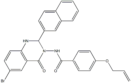 4-(allyloxy)-N-(6-bromo-2-(2-naphthyl)-4-oxo-1,4-dihydro-3(2H)-quinazolinyl)benzamide Struktur