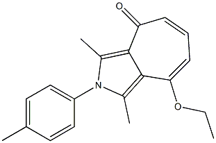 8-ethoxy-1,3-dimethyl-2-(4-methylphenyl)cyclohepta[c]pyrrol-4(2H)-one Struktur