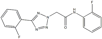 N-(2-fluorophenyl)-2-[5-(2-fluorophenyl)-2H-tetraazol-2-yl]acetamide Struktur