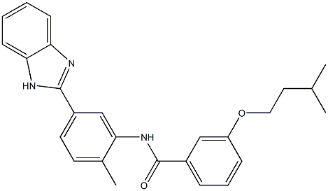 N-[5-(1H-benzimidazol-2-yl)-2-methylphenyl]-3-(isopentyloxy)benzamide Struktur