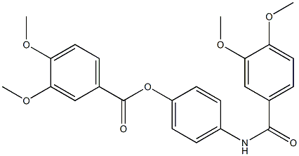 4-[(3,4-dimethoxybenzoyl)amino]phenyl 3,4-dimethoxybenzoate Struktur