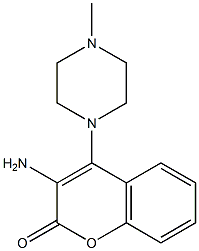 3-amino-4-(4-methyl-1-piperazinyl)-2H-chromen-2-one Struktur