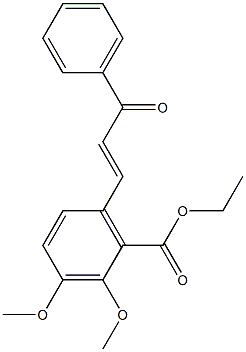 ethyl 2,3-dimethoxy-6-(3-oxo-3-phenyl-1-propenyl)benzoate Struktur