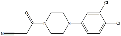 3-[4-(3,4-dichlorophenyl)-1-piperazinyl]-3-oxopropanenitrile Struktur