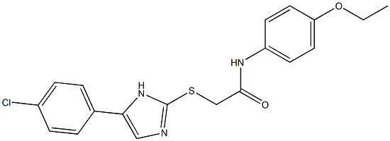 2-{[5-(4-chlorophenyl)-1H-imidazol-2-yl]sulfanyl}-N-(4-ethoxyphenyl)acetamide Struktur