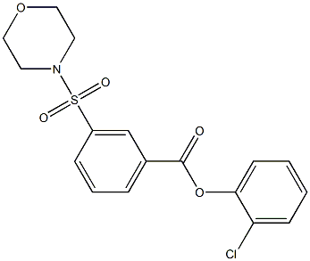 2-chlorophenyl 3-(4-morpholinylsulfonyl)benzoate Struktur