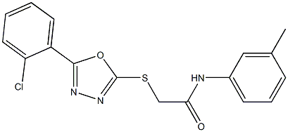 2-{[5-(2-chlorophenyl)-1,3,4-oxadiazol-2-yl]sulfanyl}-N-(3-methylphenyl)acetamide Struktur