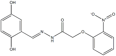 N'-(2,5-dihydroxybenzylidene)-2-{2-nitrophenoxy}acetohydrazide Struktur